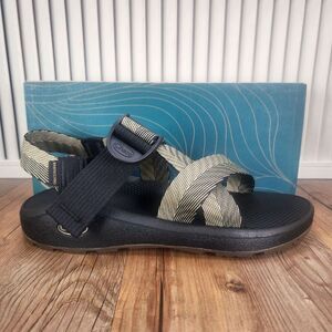 Chaco Mega Z Cloud Sandals Men Sz 10 Odds Black Trails Sport Shoes JCH107223 NEW